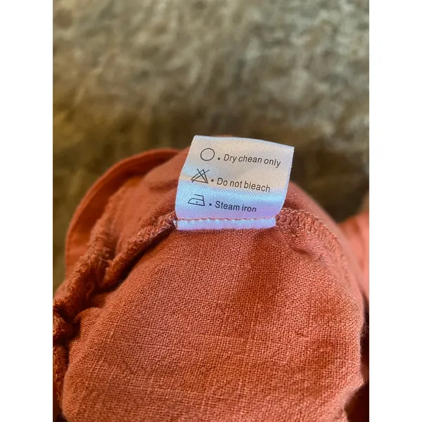 ANRABESS Linen Rayon Blend High Waisted Casual Summer Shorts Lounge Coral Beach - Image 7