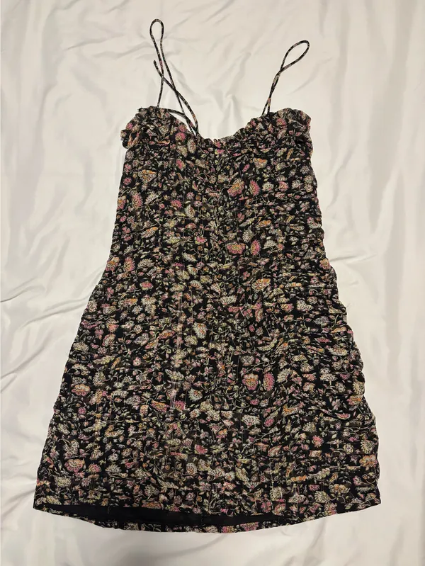 Mango black floral mini dress  - Image 2