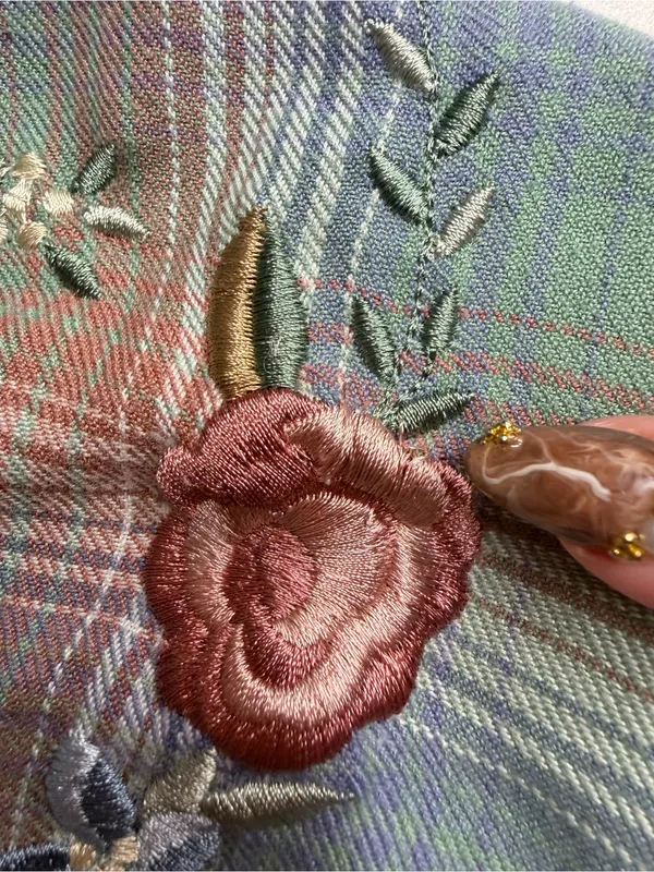 Vintage cottagecore soft girl cowgirl western embroidered grandma button shirt - Image 3