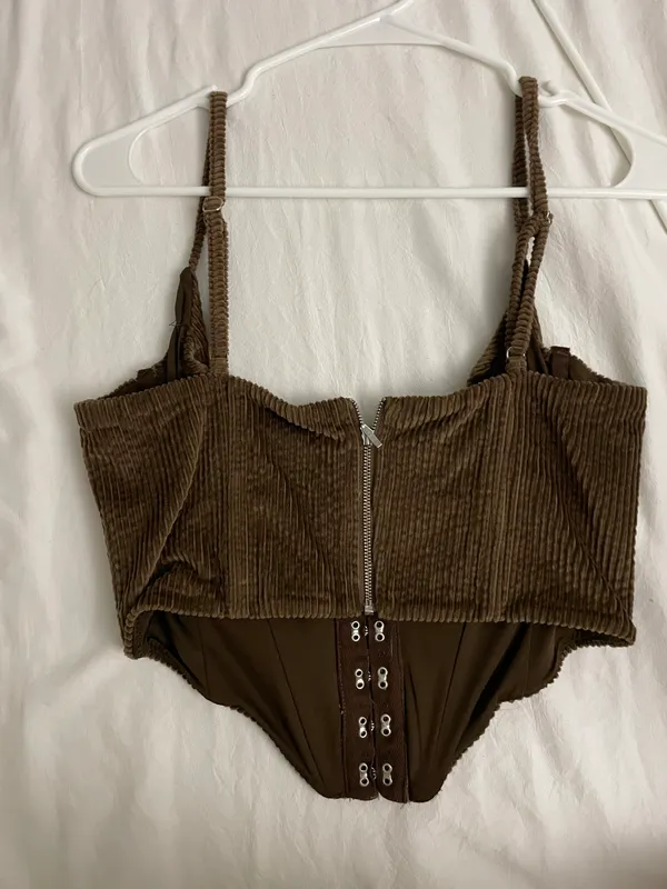 White Fox Boutique Corduroy Corset - Image 2