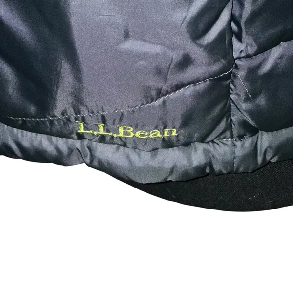 LL Bean Women M Quilted Reversible Goose Down Cold Weather Green Puffer Vest‎ - Image 4