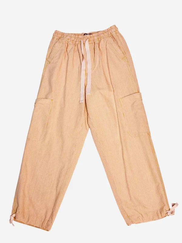 Urban Outfitters Women's Striped Elastic Waist Drawstring Cargo Jogger Pants - Image 3
