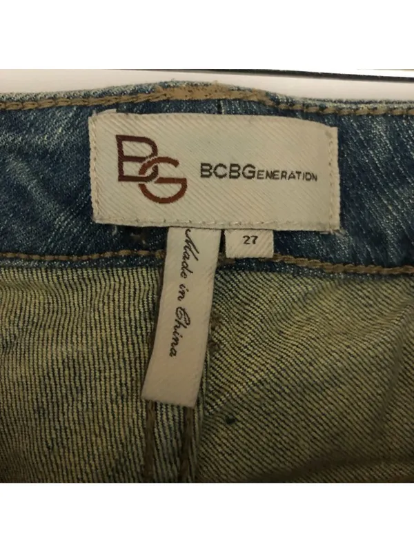 BCBGeneration Womens Distressed Flare Jeans Size 27 Medium Wash Stretch Denim - Image 4