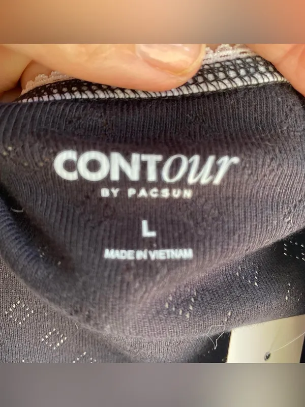 PacSun Contour black cotton tube top crop top coquette witchy whimsyGoth Large - Image 4