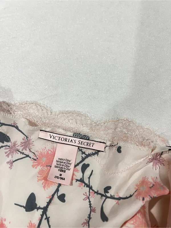 Victoria's Secret Chemise Slip Nightgown Pajama Dress Size Medium Lace Floral - Image 8