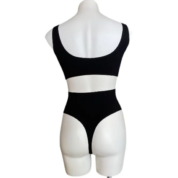 Black Cut Out Sleeveless Bodysuit - Image 2