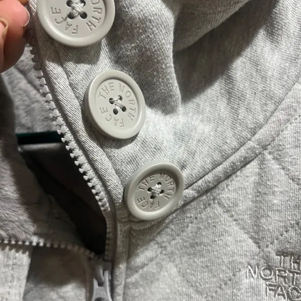 The North Face Light Grey Caroluna Fleece Jacket size small Coats - Image 3