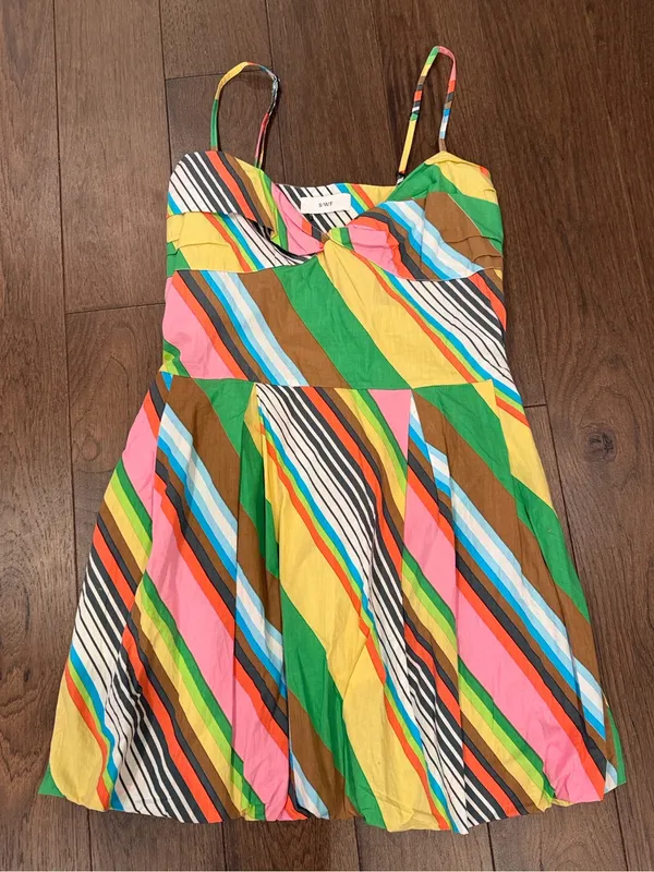 S/W/F Fitted Balloon Mini Dress Size Large - C11-724 - Image 2