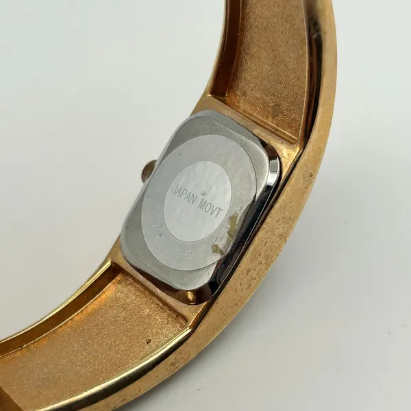 Geneva Rose Gold Crystal Embellished Women’s Bangle Watch - Image 6