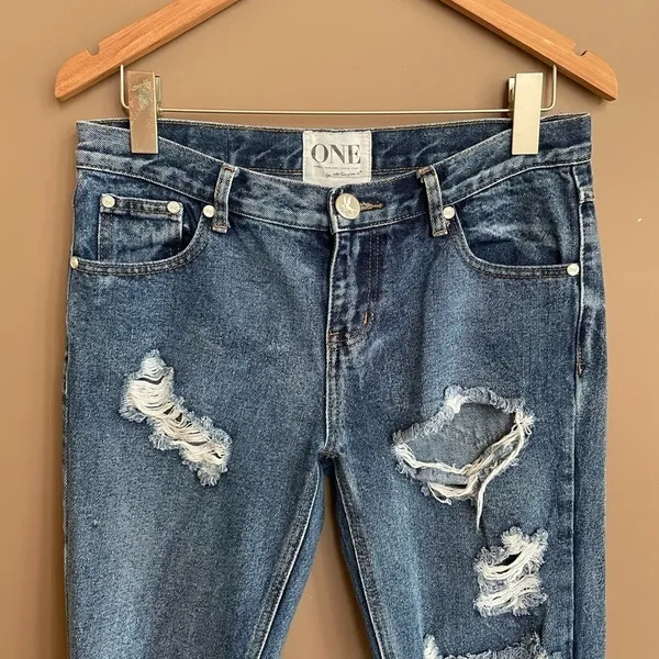 ONE TEASPOON‎ Awesome Baggies Distressed Low Rise Jeans Size 27 - Image 4