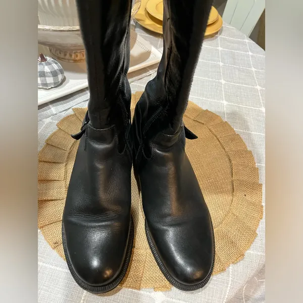 Aldo Black Leather Knee-High Boots sz 7 - Image 6