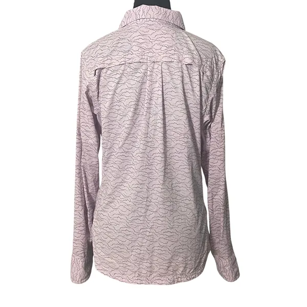 REI Co-op Sahara Shirt Small UPF Fishing Hiking Lilac Topographic Print Gorpcore - Image 2