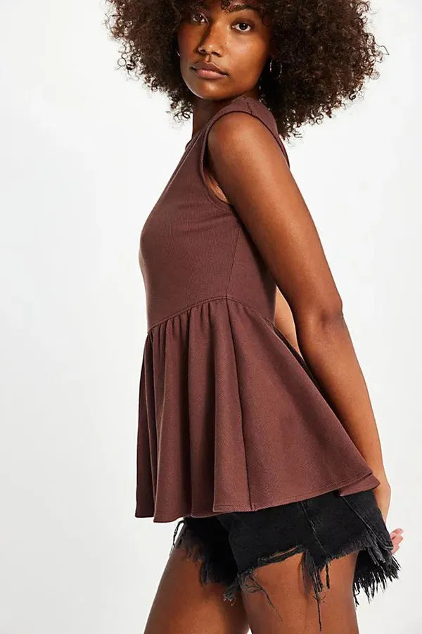 NWOT Free People Remember Me Tunic in chocolate. Size Small - Image 2