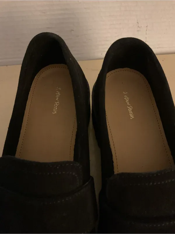 & Other Stories women Black Suede Platform Loafer shoes US 10 - Image 4