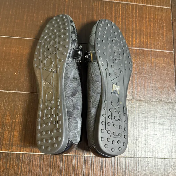 Coach Felisha Loafers Women 9.5B Black Signature Monogram Driving Moccasin Flat - Image 8