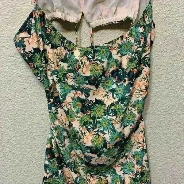 ASTR the Label Open Back Floral Midi Dress sz L summer beachy wedding guest vaca - Image 3