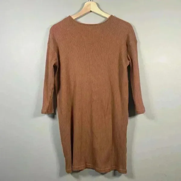 FREE PEOPLE Beach‎ Phoenix Ribbed Mini Dress Size S Small Brown Coverup Vacation - Image 8