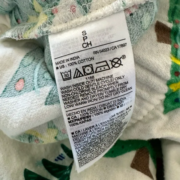 Old Navy Men’s Flannel Cotton Christmas Santa Graphic Pajama Pants S Drawstring - Image 6