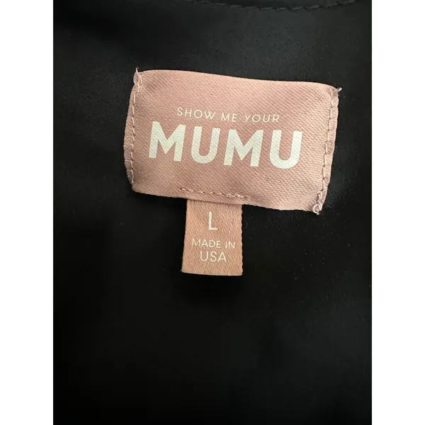 Show Me Your Mumu Jodie Satin Maxi Dress Women's Black Size Large - Image 4