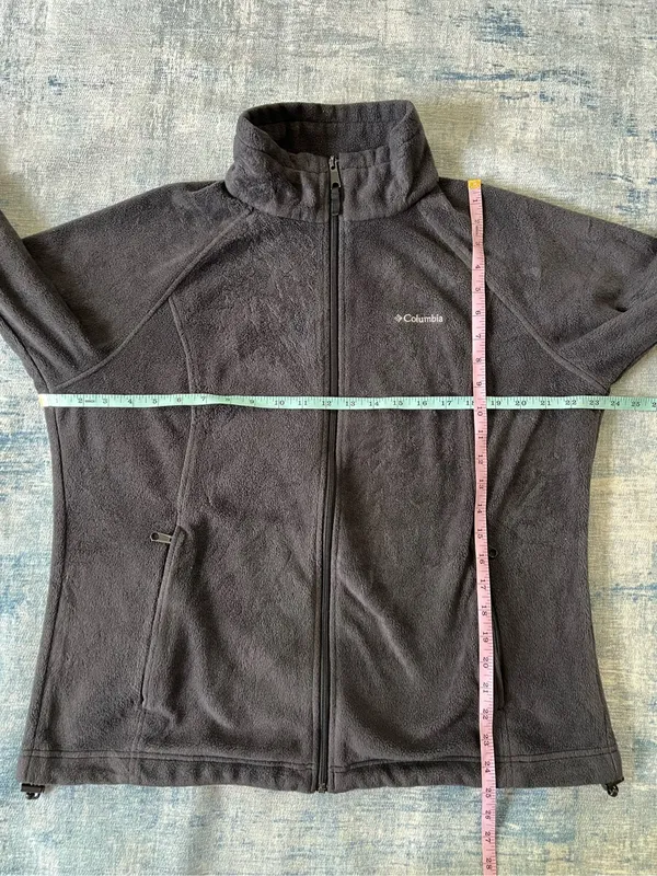 Columbia Charcoal Gray Benton Springs Full Zip Fleece Jacket Womens XL - Image 7