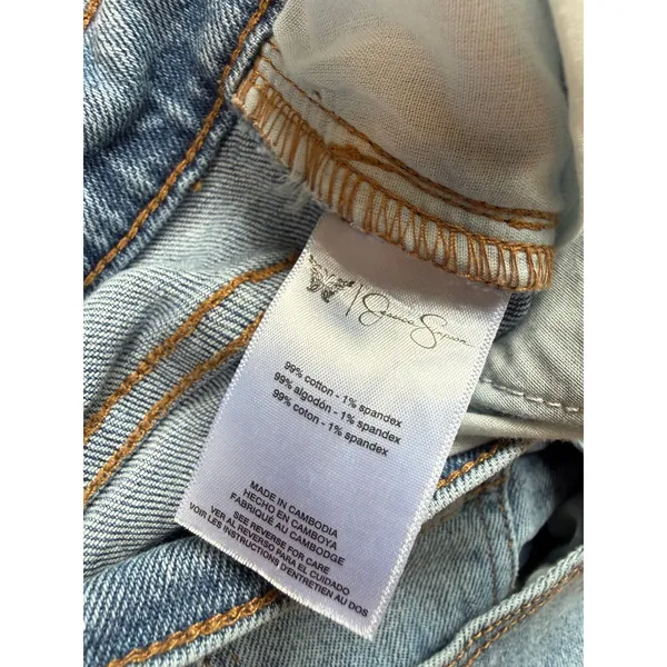 Jessica Simpson Womens High Rise Wide Barrel Leg Jeans‎ Blue Denim Size 10 - Image 4
