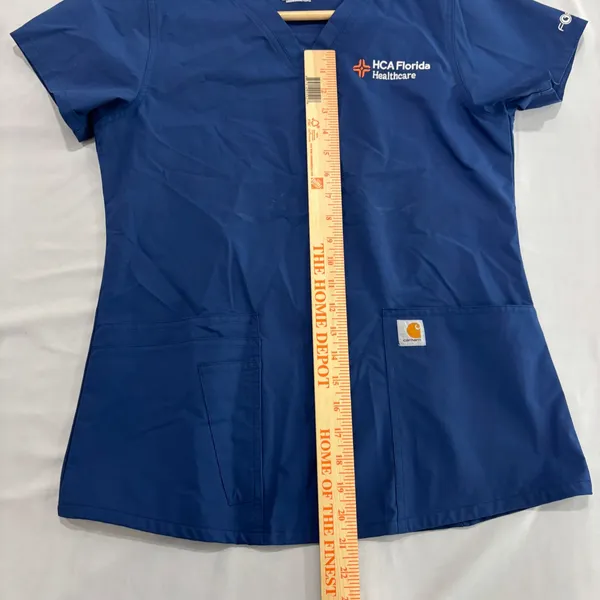 Carhartt Liberty V-Neck Scrub Top Navy Blue HCA Florida Healthcare Women S - Image 9
