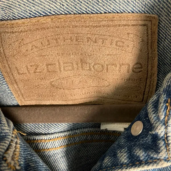 Liz Claiborne Authentics Denim‎ Jacket Womens Small Blue 100% Cotton Vintage Y2K - Image 4
