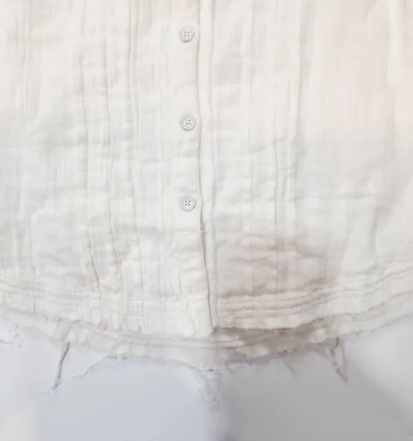 Free People Secret Falls Smocked Top in Ivory - Image 4