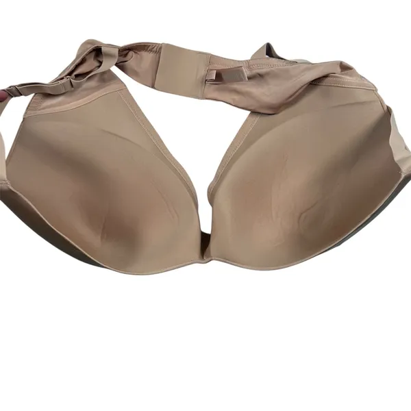 SKIMS T Shirt Bra Women 44DDD‎ Clay Tan Wireless Seamless Plunge Everyday - Image 2