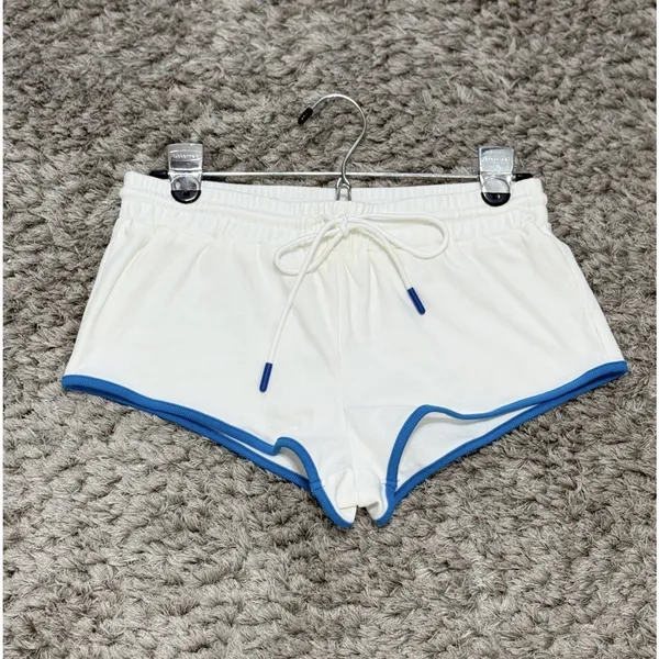 Y2K Missguided Women’s 70s Retro Dolphin Ribbed Graphic Micro Shorts Size XS - Image 4