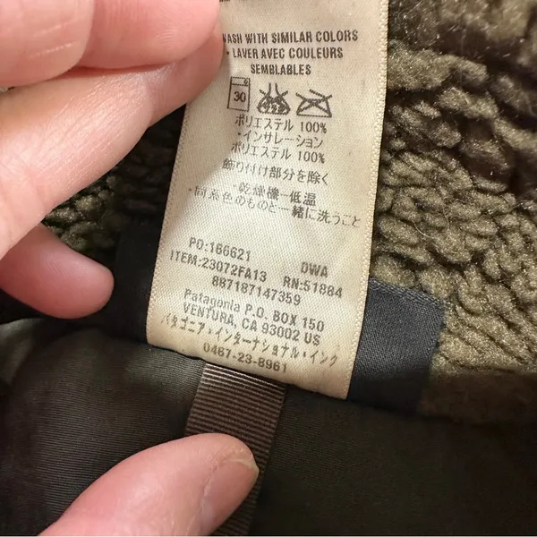 Patagonia Women's Fleece Retro-X Jacket Full Zip Stand-Up Collar Dark Walnut S - Image 13