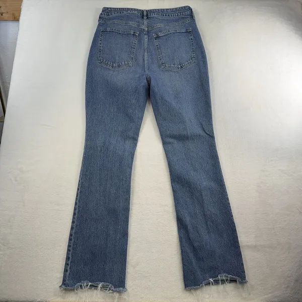 Old Navy 12 Kicker Bootcut Jeans Extra High-Rise Smooth Pockets‎ Stretch Raw Hem - Image 9