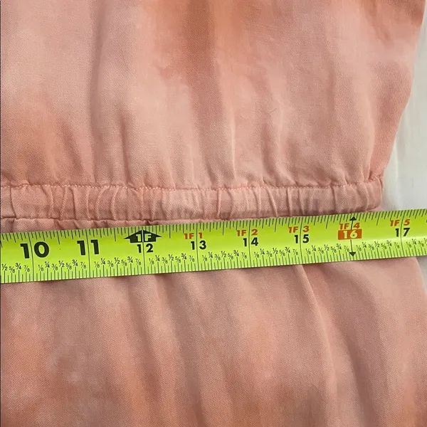 CLOTH & STONE Anthropologie Yashi Jumpsuit Large Pink Tie Dye Tencel Halter - Image 9