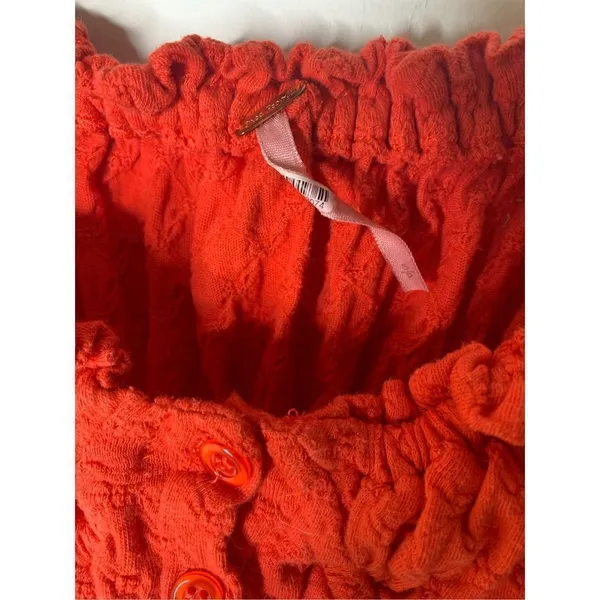 Free People Red Bustier Top boho orange size small - Image 3