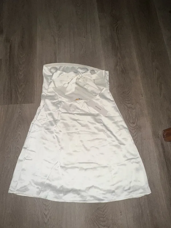 Urban Outfitters Silk Strapless Dress - Image 3