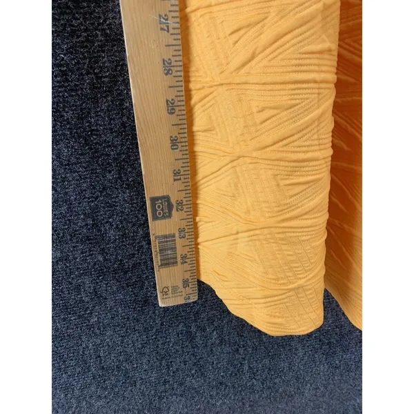 Free People Mini Dress Retail$108 Bow Textured Babydoll Yellow Size L NWT - Image 9