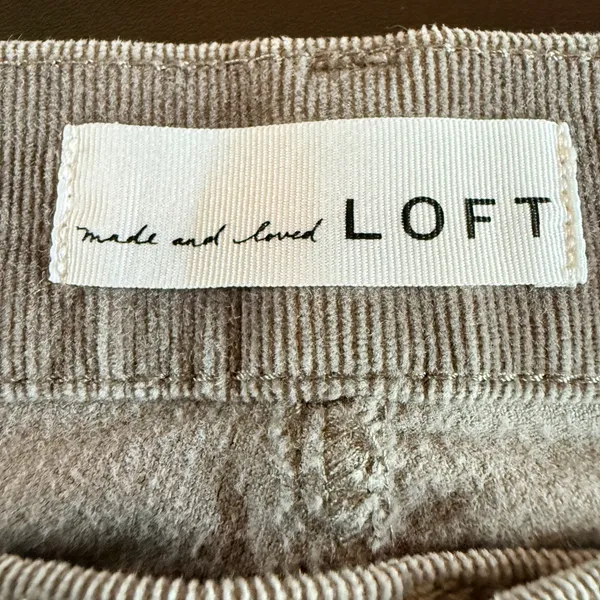 LOFT Modern Skinny Corduroy Pants Womens 28/6 Taupe Grey Stretch‎ Trousers - Image 3