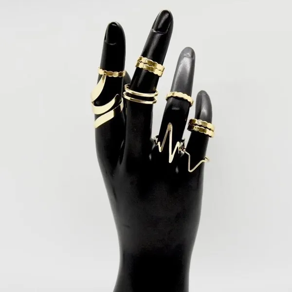 Gold Stacking Ring Set - Image 5