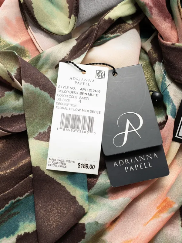 Adrianna Papell - Floral High-Low Midi Dress‎ - Image 7