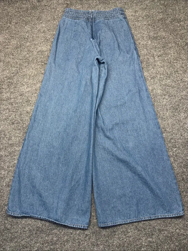 Eleven.O.One Wide-Leg High-Waist Flare Pants in Light Blue - Image 2
