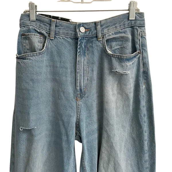 UO BDG‎ Skater Baggy Jeans Women’s 27 high waisted distressed medium wash NEW - Image 4