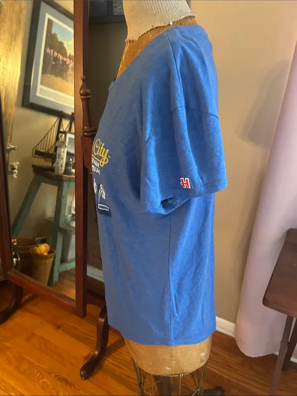 HOMAGE Blue Kansas City Kauffman Stadium Women’s Short Sleeve Tee | Size XL - Image 4