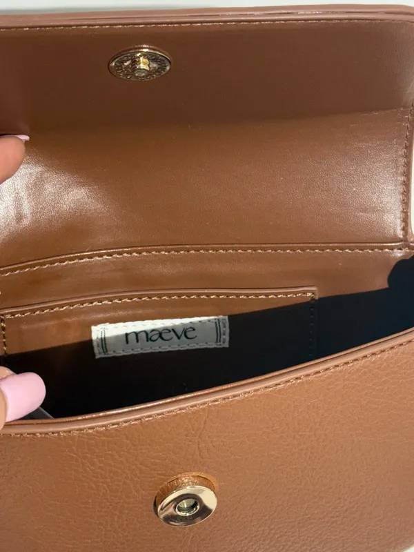 NWOT Maeve Embossed Saddle Shoulder Bag in Chestnut - Image 13