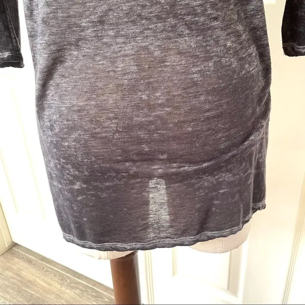 Free People grey burn out high low shirt - Image 7