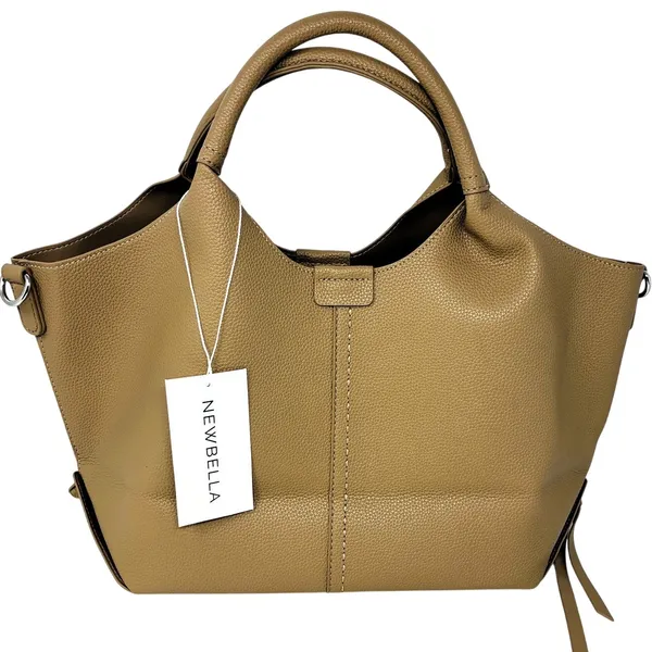 NWT ~ Newbella Large Pebbled Vegan Leather Finish Shelly Tote & Matching Pouch - Image 6