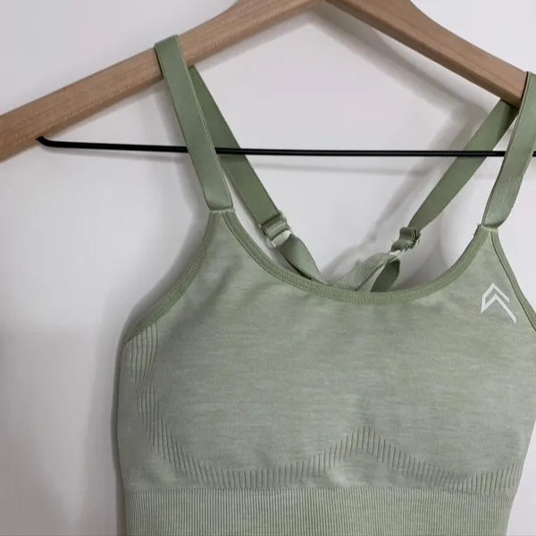 Oner Active Classic Seamless Sports Bra Pistacchio Marl Green Womens Small - Image 4
