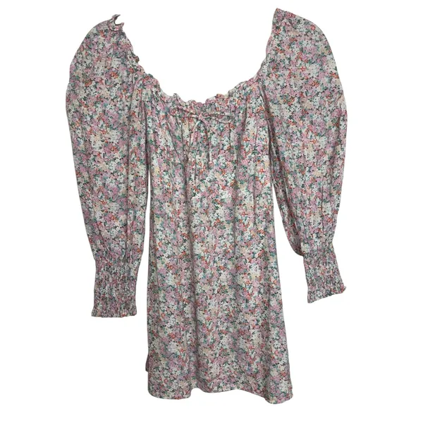 Faithful the Brand Ira Mini Dress Vignette Floral Pink 2 XS Cottage Hoco - Image 2