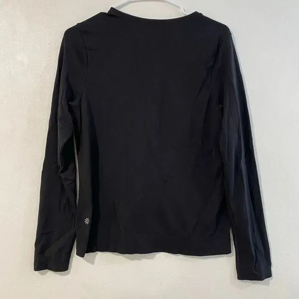Athleta Black Long Sleeve Performance Top Estimated Size M Athletic Shirt - Image 3
