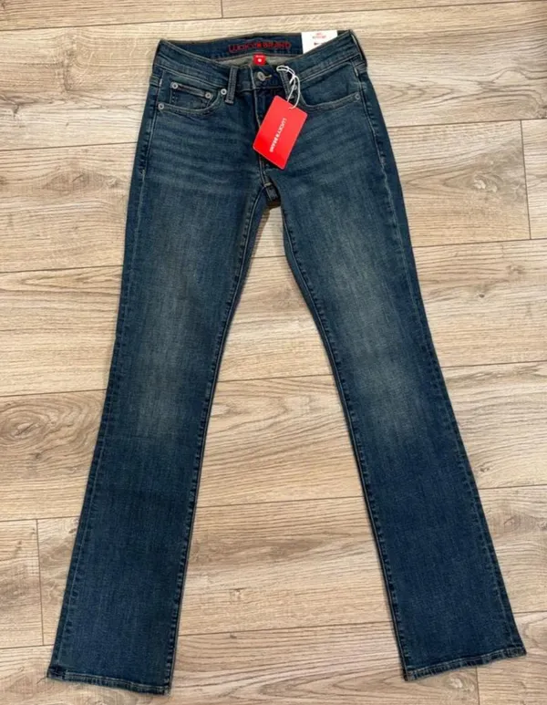 Lucky Brand Sweet Mid Rise Bootcut Jeans Dark Wash 00/24R NWT - Image 2