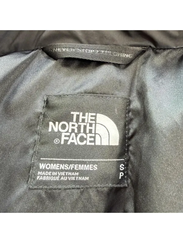 The North Face Women’s Black 550 Down Hooded Long Parka Jacket Coat Small Winter - Image 4